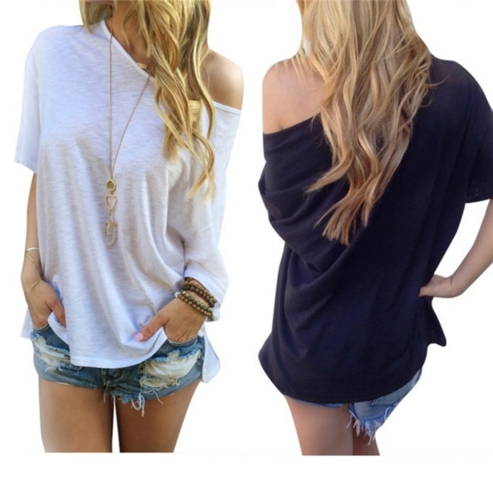 One shoulder over sized tee - Picture 4 of 8